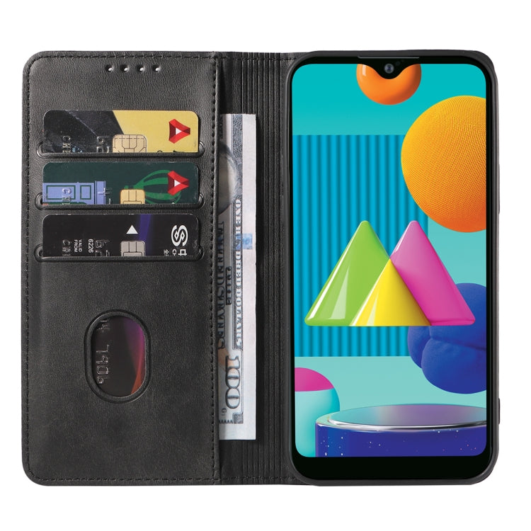 For Samsung Galaxy M01 Magnetic Closure Leather Phone Case