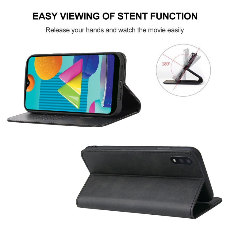 For Samsung Galaxy M01 Magnetic Closure Leather Phone Case