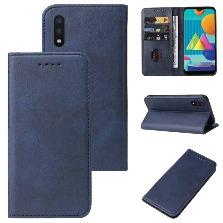 For Samsung Galaxy M01 Magnetic Closure Leather Phone Case