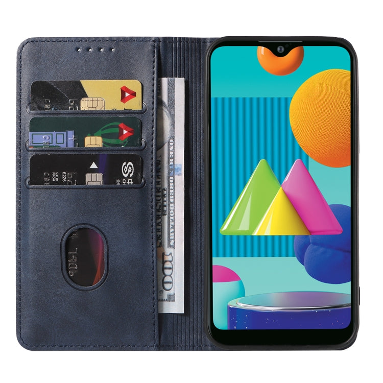 For Samsung Galaxy M01 Magnetic Closure Leather Phone Case