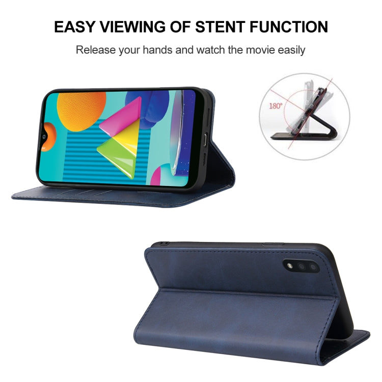 For Samsung Galaxy M01 Magnetic Closure Leather Phone Case
