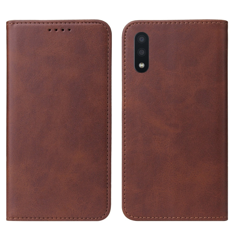 For Samsung Galaxy M01 Magnetic Closure Leather Phone Case