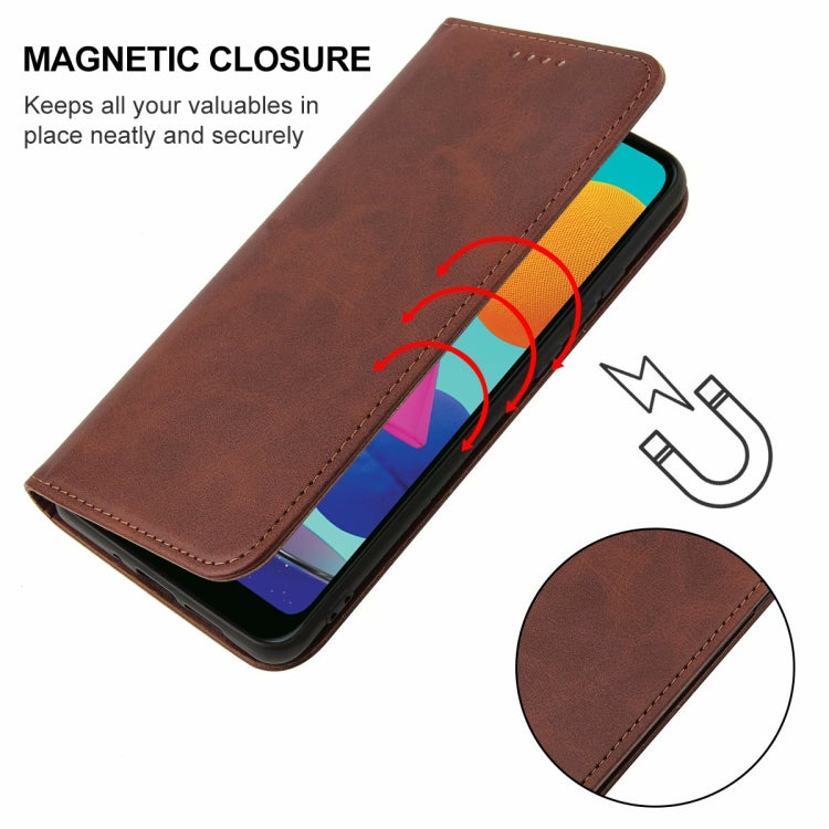 For Samsung Galaxy M01 Magnetic Closure Leather Phone Case