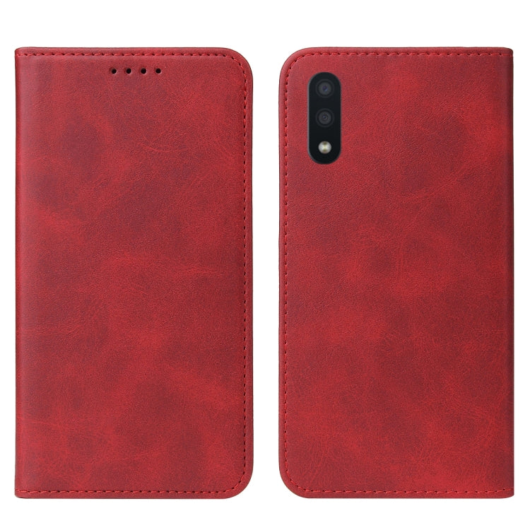 For Samsung Galaxy M01 Magnetic Closure Leather Phone Case
