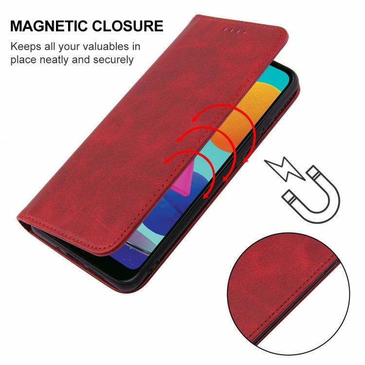 For Samsung Galaxy M01 Magnetic Closure Leather Phone Case