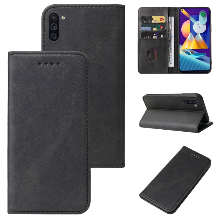 For Samsung Galaxy M11 Magnetic Closure Leather Phone Case