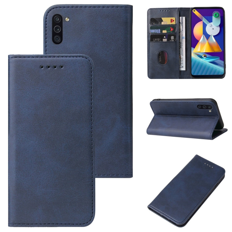 For Samsung Galaxy M11 Magnetic Closure Leather Phone Case