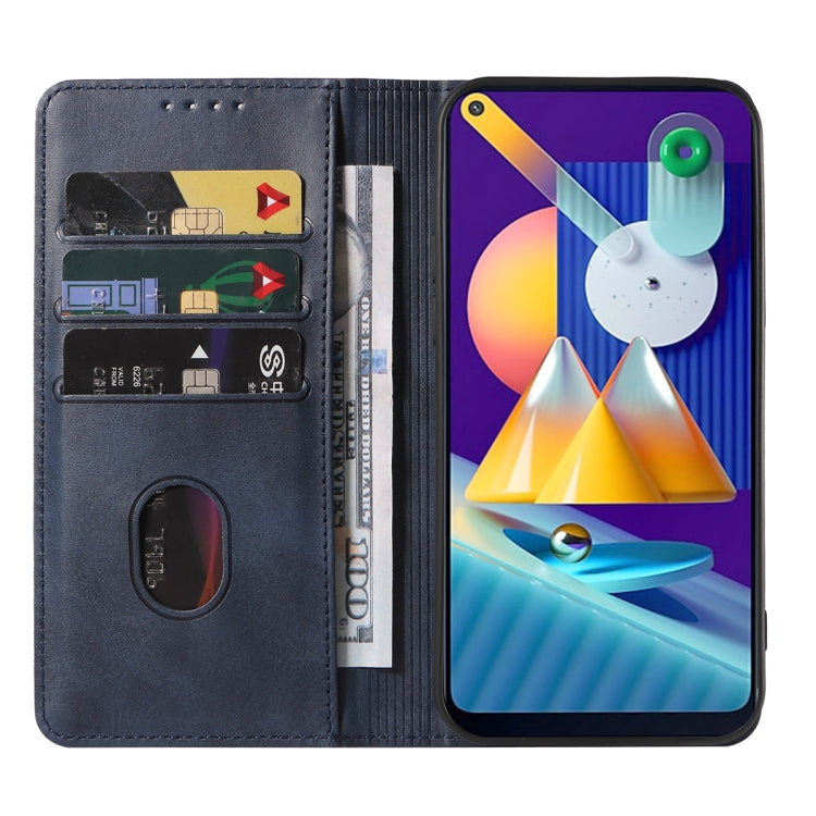 For Samsung Galaxy M11 Magnetic Closure Leather Phone Case