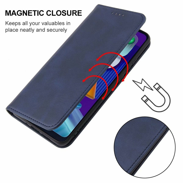 For Samsung Galaxy M11 Magnetic Closure Leather Phone Case