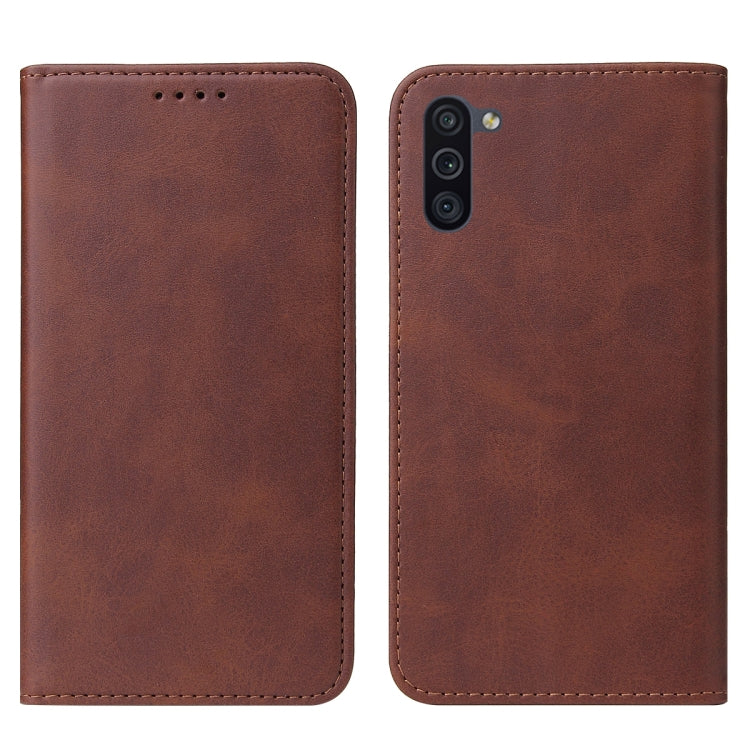For Samsung Galaxy M11 Magnetic Closure Leather Phone Case
