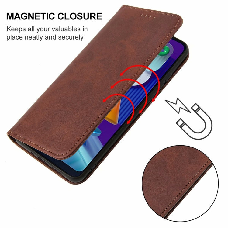 For Samsung Galaxy M11 Magnetic Closure Leather Phone Case