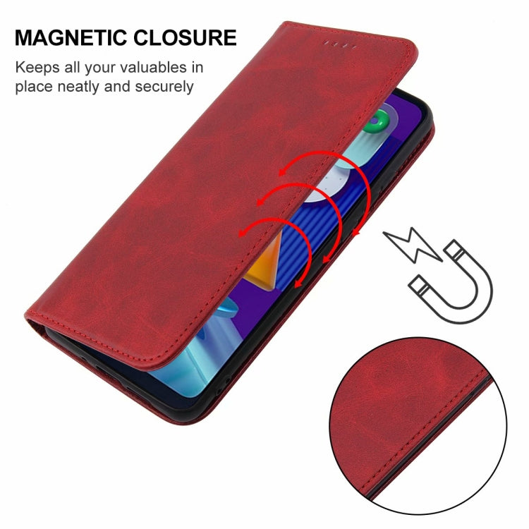 For Samsung Galaxy M11 Magnetic Closure Leather Phone Case
