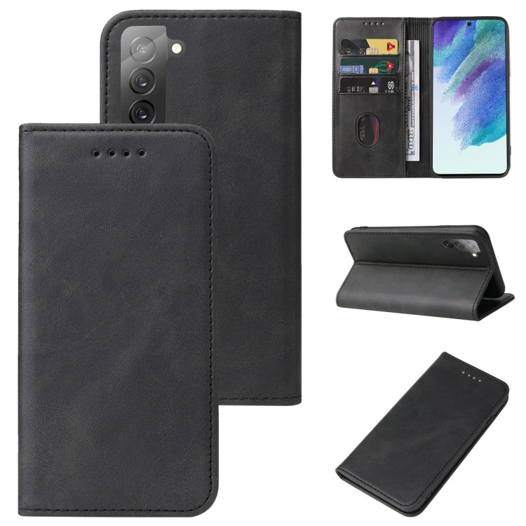 For Samsung Galaxy S21 FE 5G Magnetic Closure Leather Phone Case
