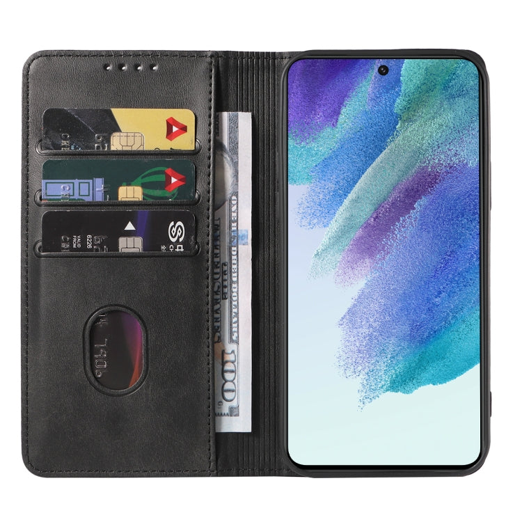 For Samsung Galaxy S21 FE 5G Magnetic Closure Leather Phone Case