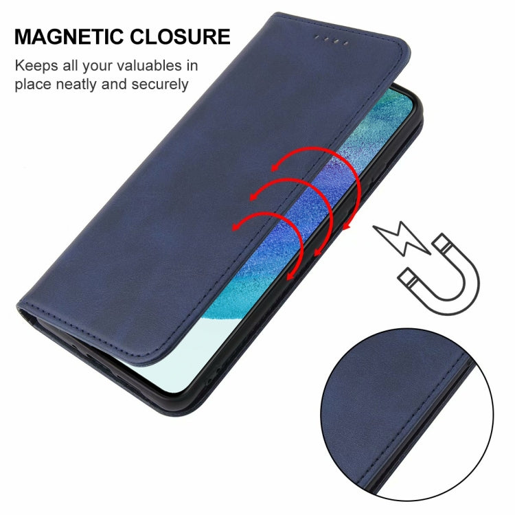 For Samsung Galaxy S21 FE 5G Magnetic Closure Leather Phone Case