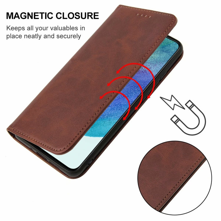For Samsung Galaxy S21 FE 5G Magnetic Closure Leather Phone Case