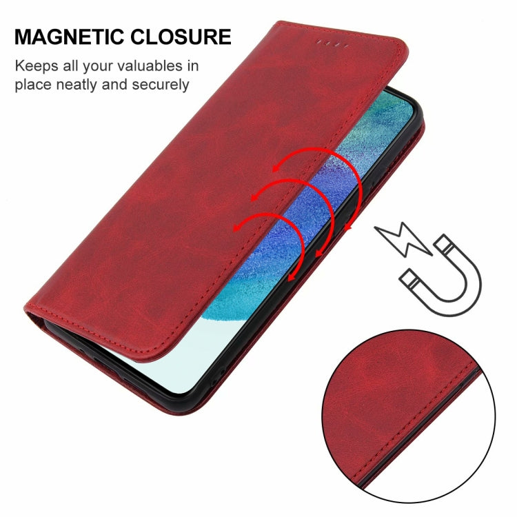 For Samsung Galaxy S21 FE 5G Magnetic Closure Leather Phone Case