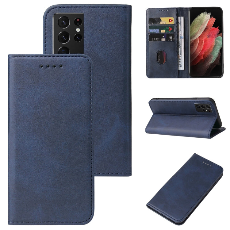 For Samsung Galaxy S21 Ultra 5G Magnetic Closure Leather Phone Case
