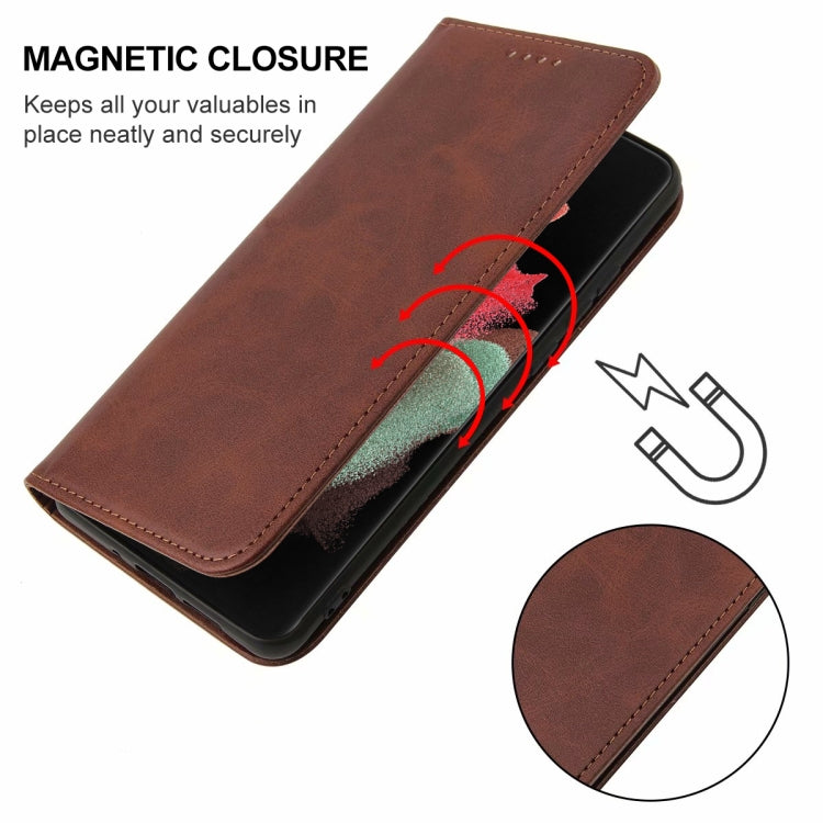 For Samsung Galaxy S21 Ultra 5G Magnetic Closure Leather Phone Case