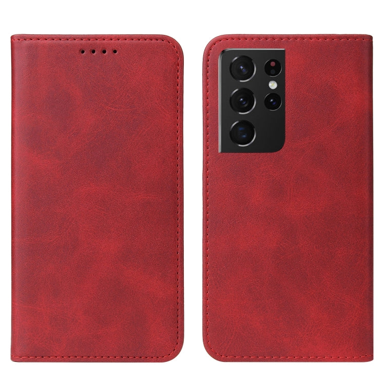 For Samsung Galaxy S21 Ultra 5G Magnetic Closure Leather Phone Case