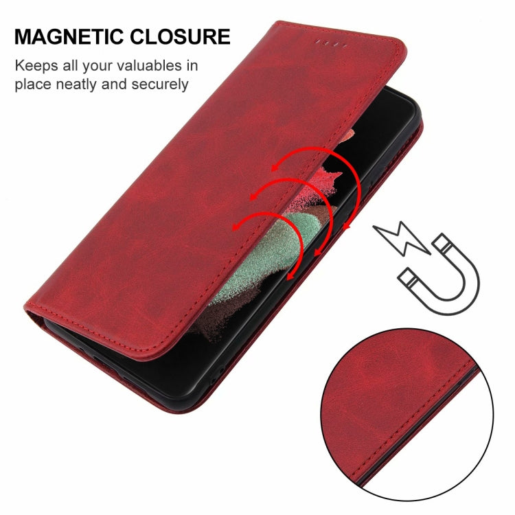 For Samsung Galaxy S21 Ultra 5G Magnetic Closure Leather Phone Case