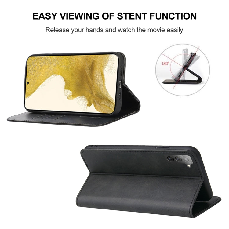 For Samsung Galaxy S22+ 5G Magnetic Closure Leather Phone Case