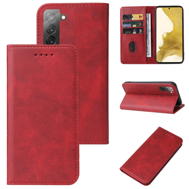 For Samsung Galaxy S22+ 5G Magnetic Closure Leather Phone Case