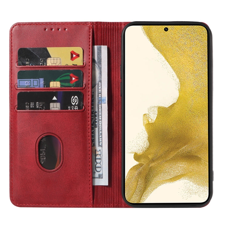 For Samsung Galaxy S22+ 5G Magnetic Closure Leather Phone Case