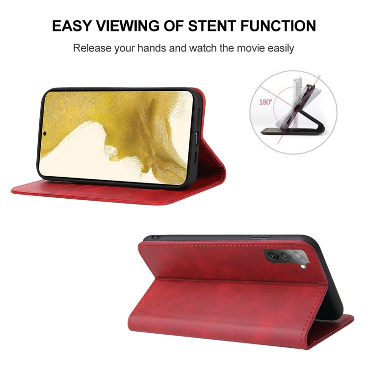 For Samsung Galaxy S22+ 5G Magnetic Closure Leather Phone Case