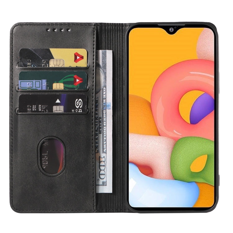 For Samsung Galaxy A01 Magnetic Closure Leather Phone Case