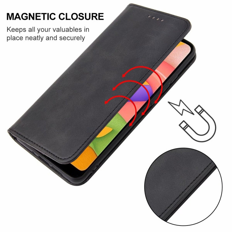 For Samsung Galaxy A01 Magnetic Closure Leather Phone Case