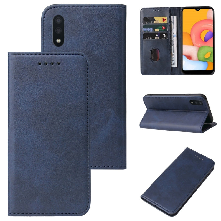 For Samsung Galaxy A01 Magnetic Closure Leather Phone Case