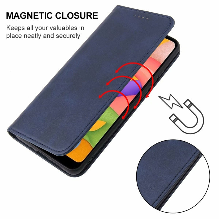 For Samsung Galaxy A01 Magnetic Closure Leather Phone Case
