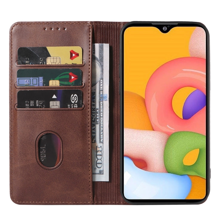 For Samsung Galaxy A01 Magnetic Closure Leather Phone Case