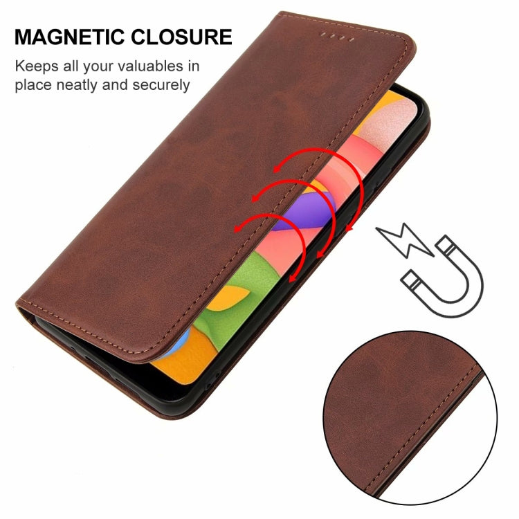 For Samsung Galaxy A01 Magnetic Closure Leather Phone Case