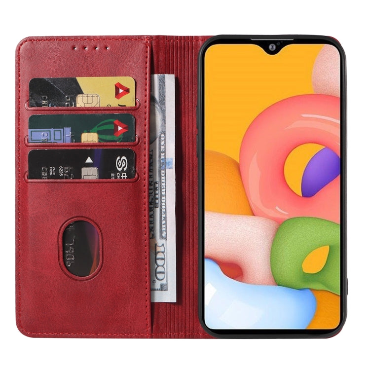 For Samsung Galaxy A01 Magnetic Closure Leather Phone Case