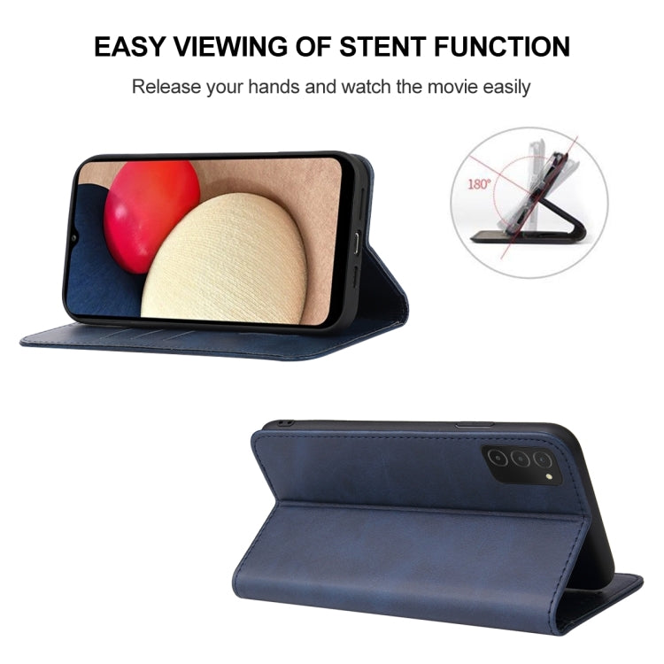 For Samsung Galaxy A02s EU Version Magnetic Closure Leather Phone Case