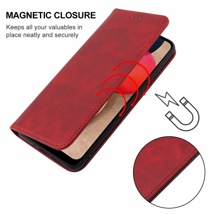 For Samsung Galaxy A02s EU Version Magnetic Closure Leather Phone Case