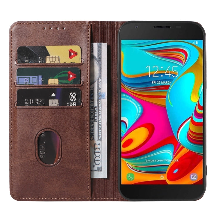 For Samsung Galaxy A2 Core / A260 Magnetic Closure Leather Phone Case