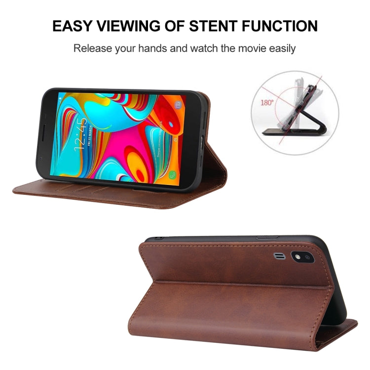 For Samsung Galaxy A2 Core / A260 Magnetic Closure Leather Phone Case