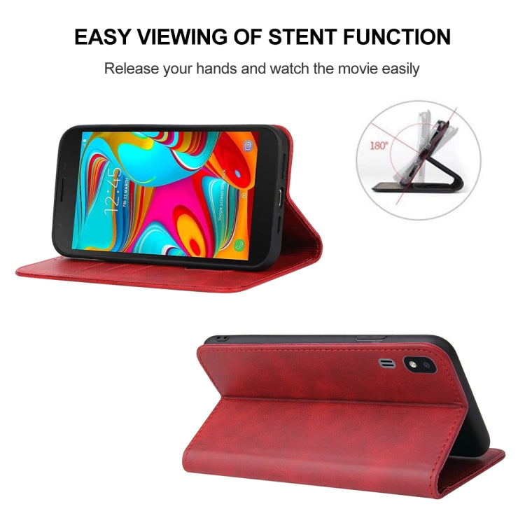 For Samsung Galaxy A2 Core / A260 Magnetic Closure Leather Phone Case