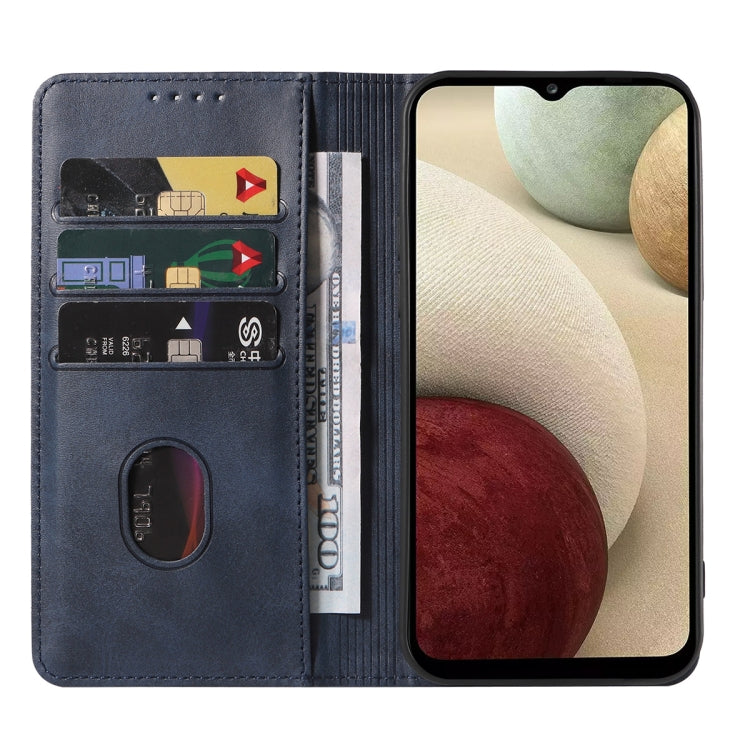 For Samsung Galaxy A12 / A12 Nacho Magnetic Closure Leather Phone Case