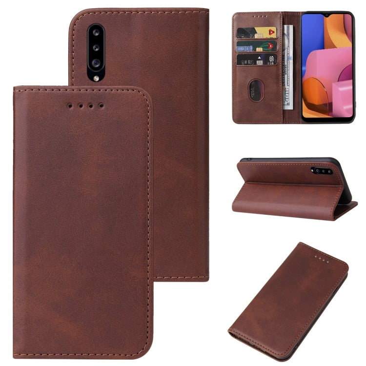 For Samsung Galaxy A20s Magnetic Closure Leather Phone Case