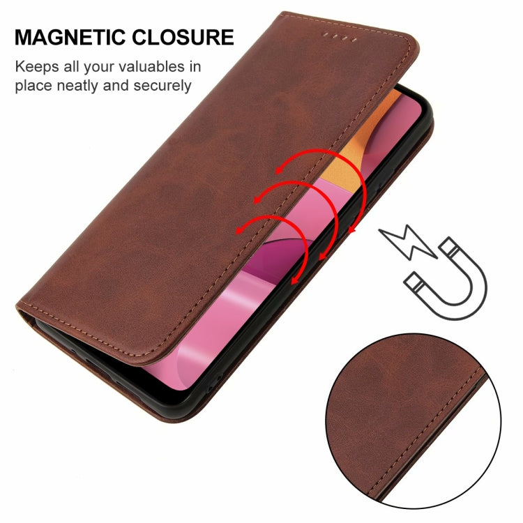 For Samsung Galaxy A20s Magnetic Closure Leather Phone Case