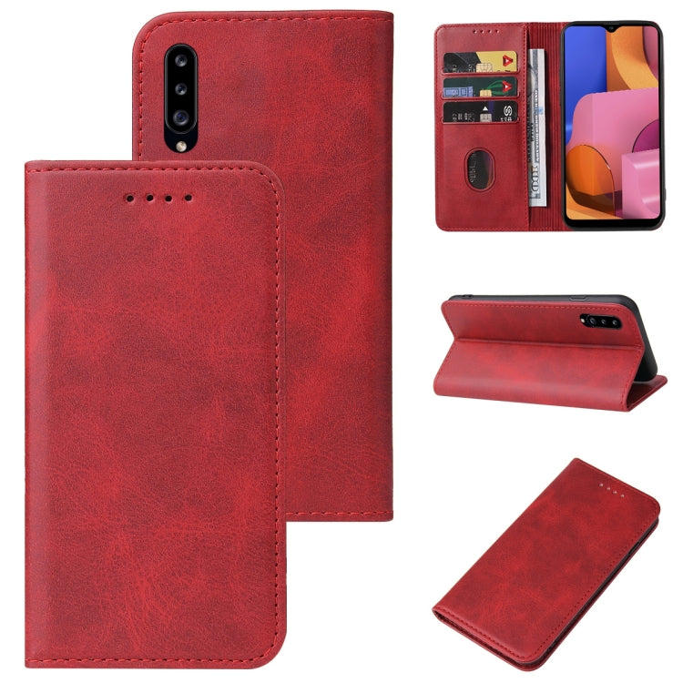 For Samsung Galaxy A20s Magnetic Closure Leather Phone Case