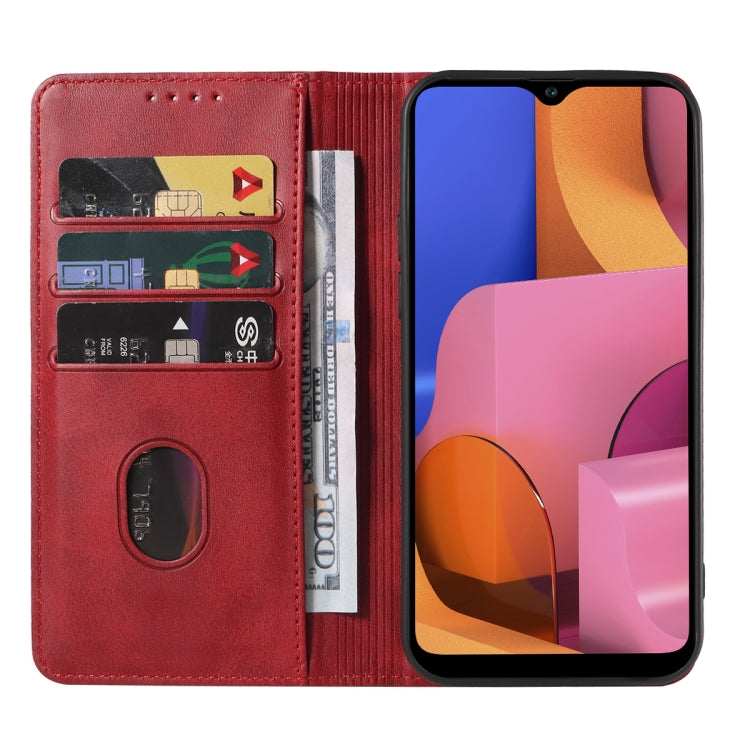For Samsung Galaxy A20s Magnetic Closure Leather Phone Case