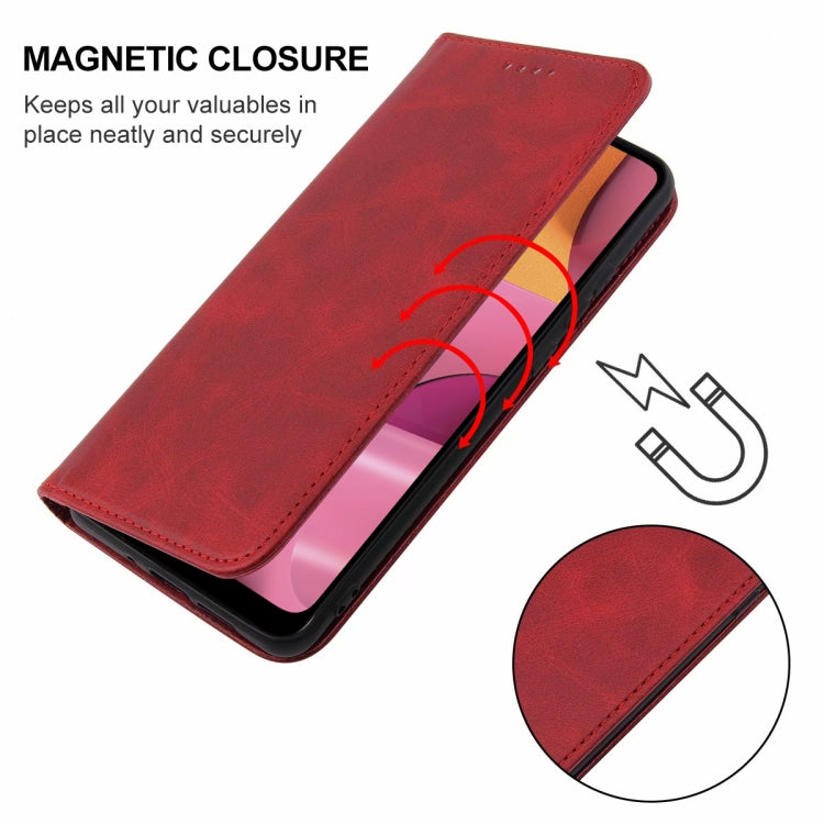 For Samsung Galaxy A20s Magnetic Closure Leather Phone Case