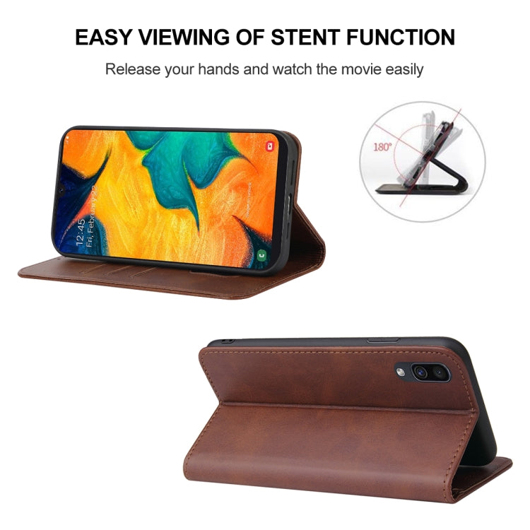 For Samsung Galaxy A30 / A20 / M10s Magnetic Closure Leather Phone Case