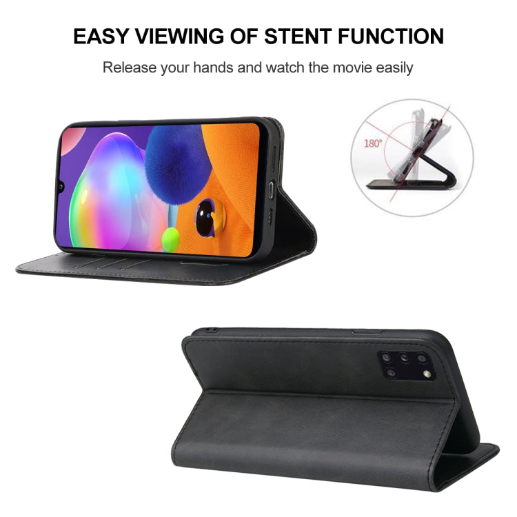 For Samsung Galaxy A31 Magnetic Closure Leather Phone Case