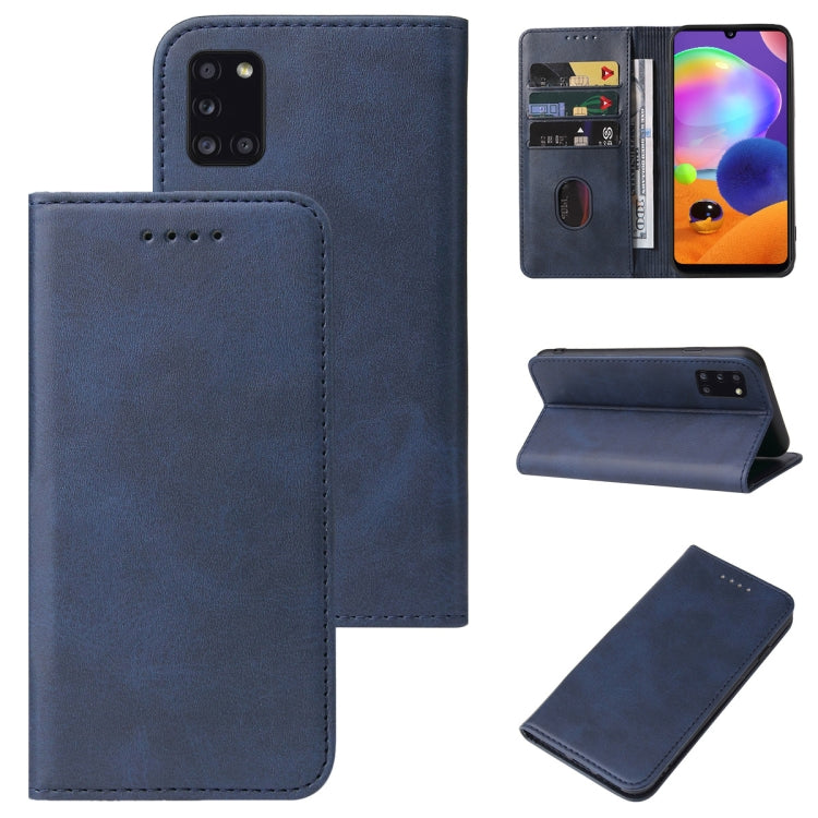 For Samsung Galaxy A31 Magnetic Closure Leather Phone Case